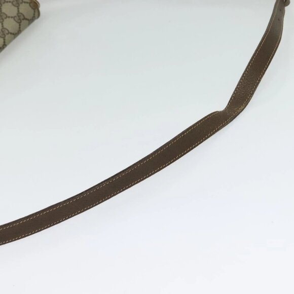 GUCCI GG Supreme Web Sherry Line Bag PVC Beige Gold 904 02 084 Auth 122223 - Picture 8 of 16